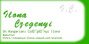 ilona czegenyi business card
